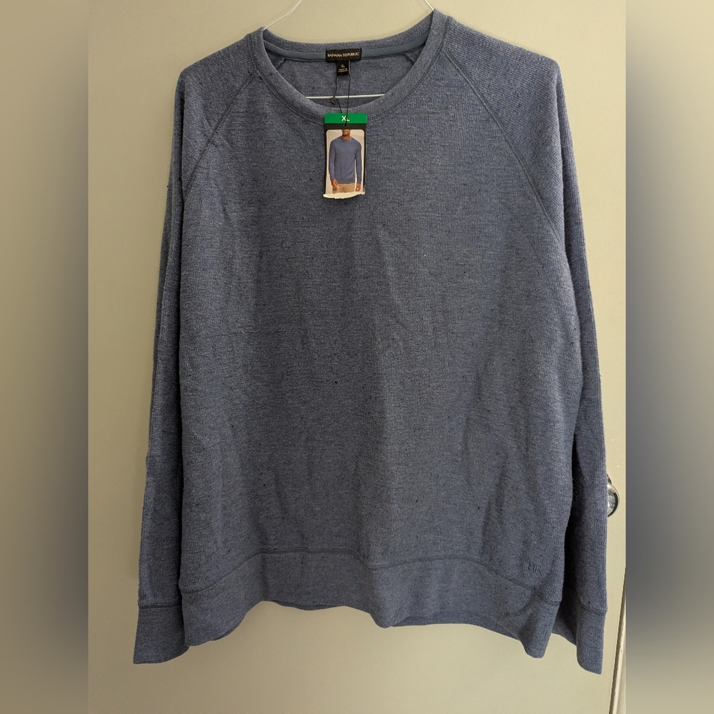 Banana Republic Classic Blue Crewneck Sweater